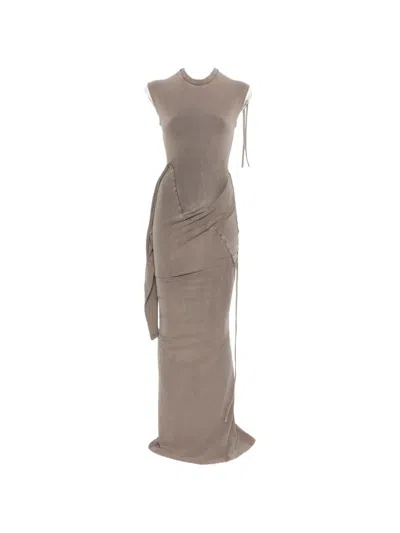 Ottolinger Draped Tie Maxi Dress In Gray