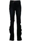 Ottolinger Draped Velvet Jeans In Blue