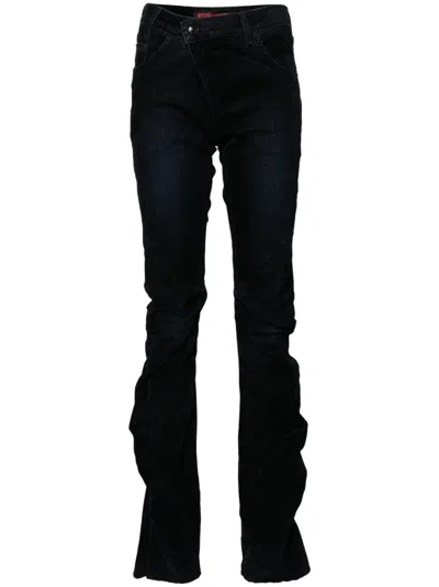 Ottolinger Draped Velvet Jeans In Blue