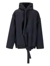 Ottolinger Drawstring-hood Laser-cut Jacket In Blue