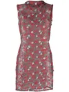 Ottolinger Embroidered-detail Lace Minidress In Grey