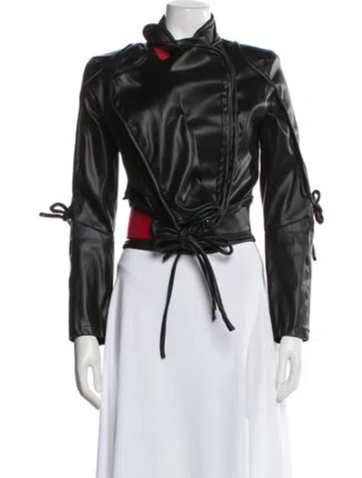 Pre-owned Ottolinger Faux Leather Jacket In Black