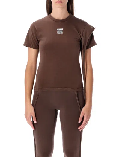 Ottolinger Fitted Urban T-shirt - Size S In Dark Brown