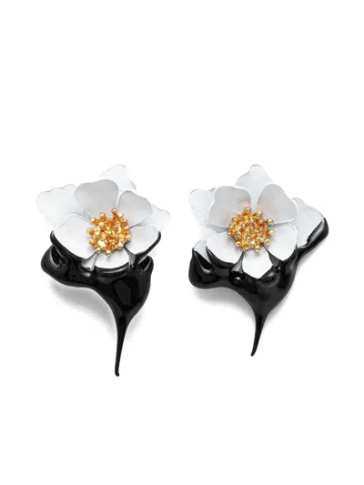 Ottolinger Floral-motif Earrings In White