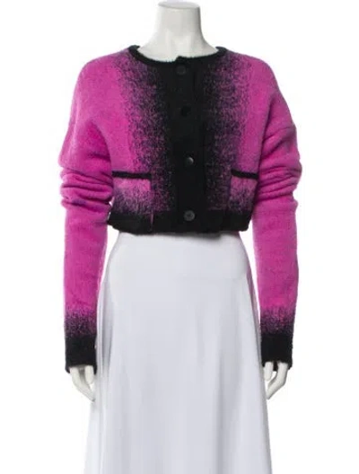 Pre-owned Ottolinger Floral Print Bolero In Purple