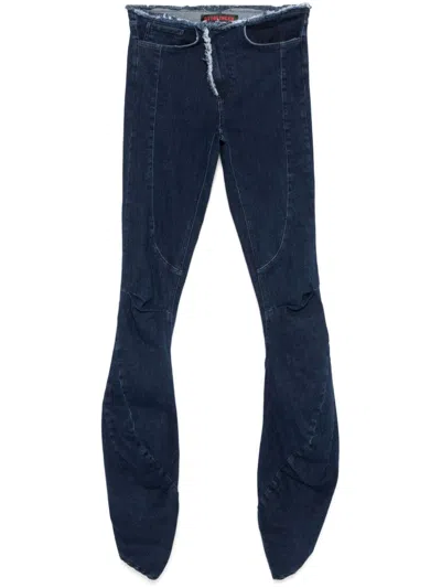 Ottolinger Frayed-edge Denim Jeans In Blue