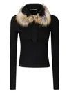 Ottolinger Furry Fitted Polo Longsleeve In Black