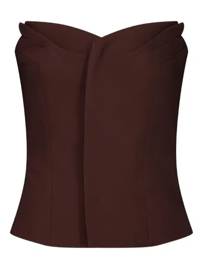 Ottolinger Gathered Top In Brown