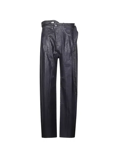 Ottolinger Glazed Deconstructed Jeans In Black