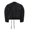 Ottolinger Glazed Denim Zip Jacket Black In Multi