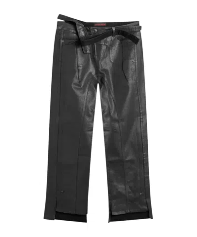 Ottolinger Glazed-effect Baggy Trousers In Black