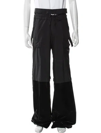 Pre-owned Ottolinger Graphic Print Cargo Pants In Black