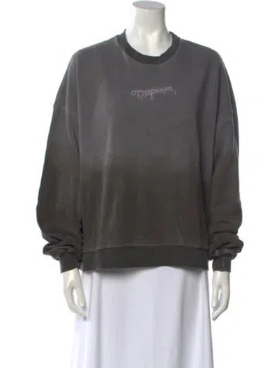 Pre-owned Ottolinger Graphic Print Crew Neck Sweater In Gray