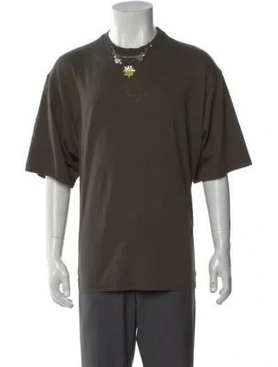 Pre-owned Ottolinger Graphic Print Crew Neck T-shirt In Green