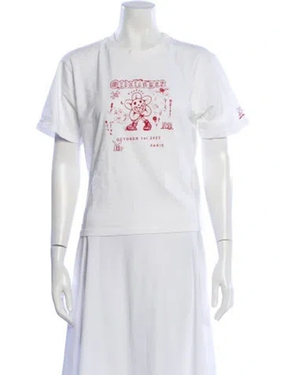 Pre-owned Ottolinger Graphic Print Crew Neck T-shirt In Neutral