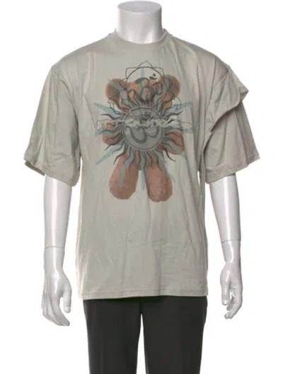 Pre-owned Ottolinger Graphic Print Crew Neck T-shirt W/ Tags In Grey