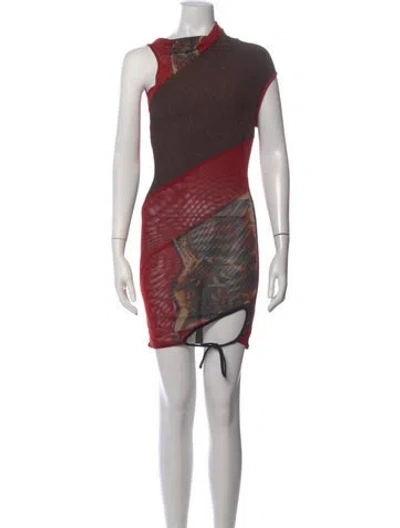 Pre-owned Ottolinger Graphic Print Mini Dress In Multicolor
