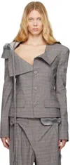Ottolinger Off-shoulder Blazer In Grey