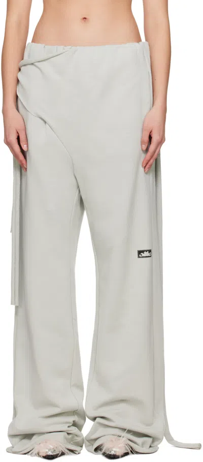 Ottolinger Gray 'otto' Wrap Sweatpants In Grey