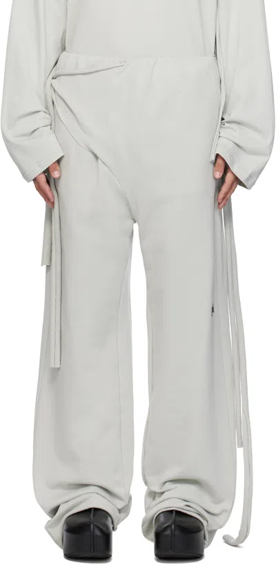 Ottolinger Gray 'otto' Wrap Sweatpants In Grey