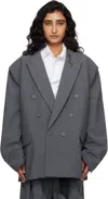 Ottolinger Oversized Buttoned Blazer In Gray