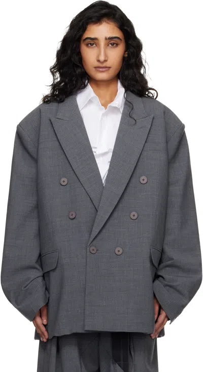 OTTOLINGER GRAY OVERSIZE FLEX BLAZER