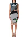 Ottolinger Julien Ceccaldi Printed Bodycon Midi Dress In Multi