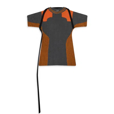 Ottolinger Grey / Orange Textured Knit Team Shirt Multicolor