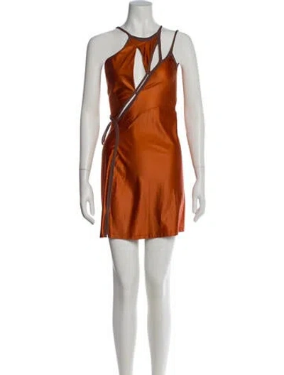 Pre-owned Ottolinger Halterneck Mini Dress In Orange