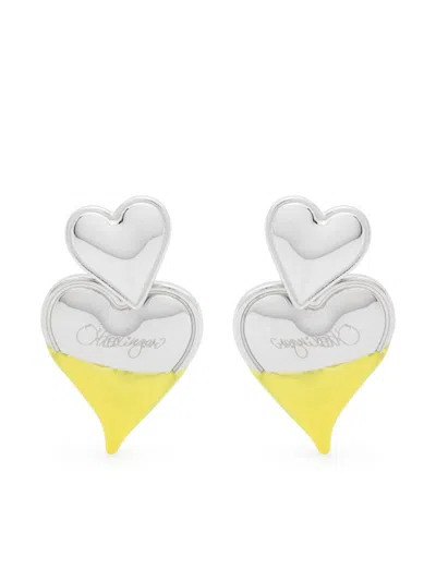 Ottolinger Heart Earrings In Silver