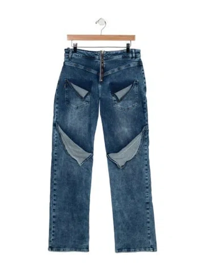 Pre-owned Ottolinger High-rise Straight Leg Jeans In Blue