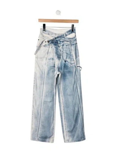 Pre-owned Ottolinger High-rise Straight Leg Jeans In Blue