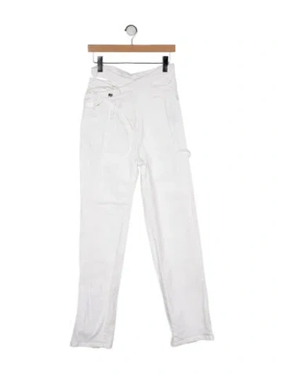 Pre-owned Ottolinger High-rise Straight Leg Jeans In White