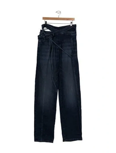 Pre-owned Ottolinger High-rise Wide Leg Jeans In Blue