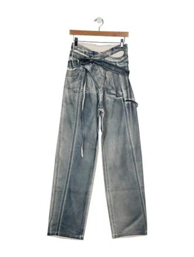 Pre-owned Ottolinger High-rise Wide Leg Jeans W/ Tags In Blue