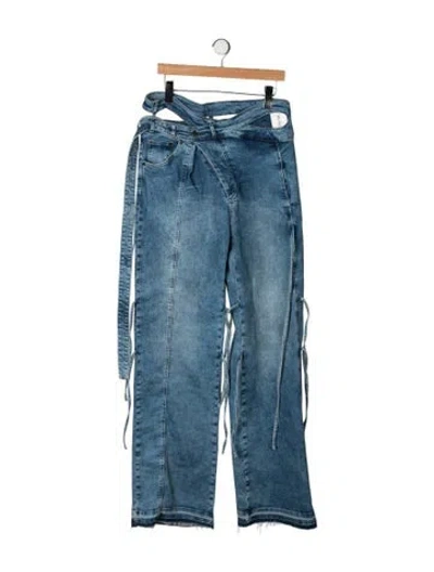 Pre-owned Ottolinger High-rise Wide Leg Jeans W/ Tags In Blue