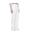 Ottolinger Irregular Placket Jeans In White