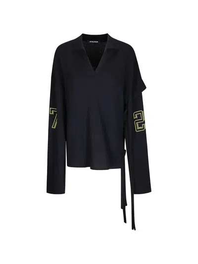 Ottolinger Jacquard-knit Oversized Sweater In Black