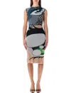 Ottolinger Julien Ceccaldi Printed Bodycon Midi Dress In Multi