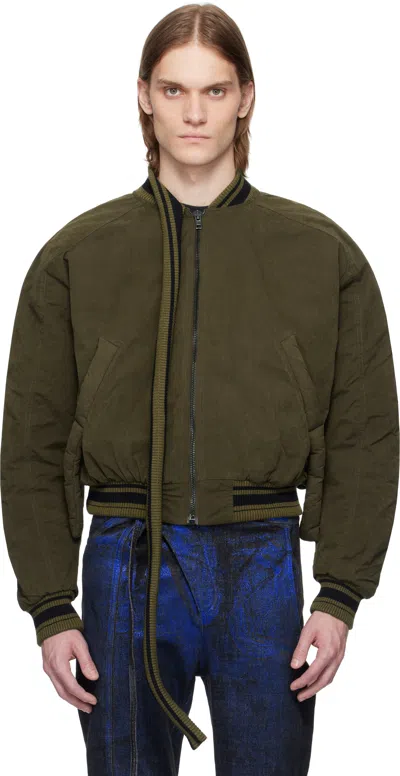 Ottolinger Khaki Strap Bomber Jacket