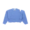 Ottolinger Knitted Deconstructed Wrap Knit Blue In Blue