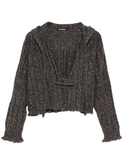 Ottolinger Knitted Hoodie In Brown
