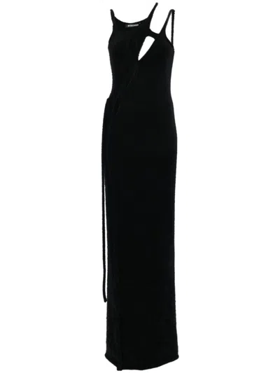 Ottolinger Knitted Maxi Dress In 黑色