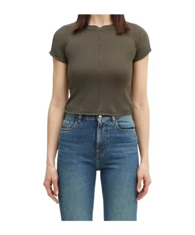Ottolinger Knitted Short-sleeve Top In Green