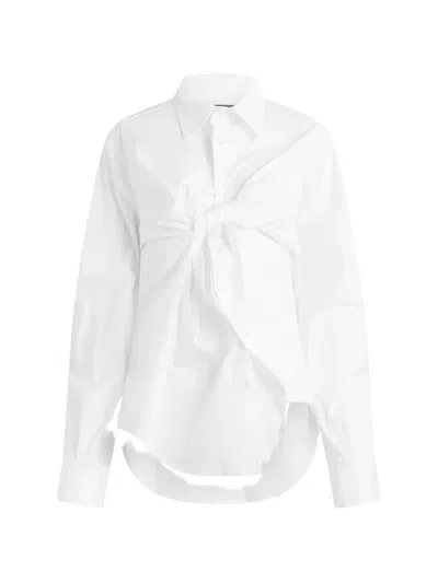 Ottolinger Knot Asymmetrical Shirt In White