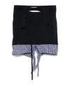 Ottolinger Layered Stripe Pattern Skirt In Black