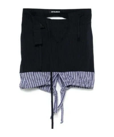 Ottolinger Layered Stripe Pattern Skirt In Blue