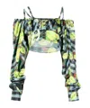 Ottolinger Lemon Check Pattern Blouse In Green