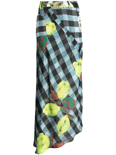 Ottolinger Blue Lemon Maxi Skirt