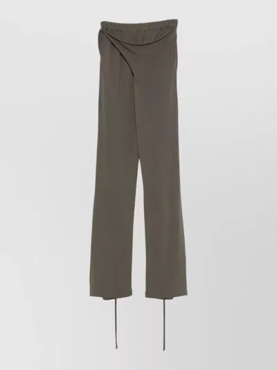 Ottolinger Linen Blend Trousers Draped Wrap Design In Gray